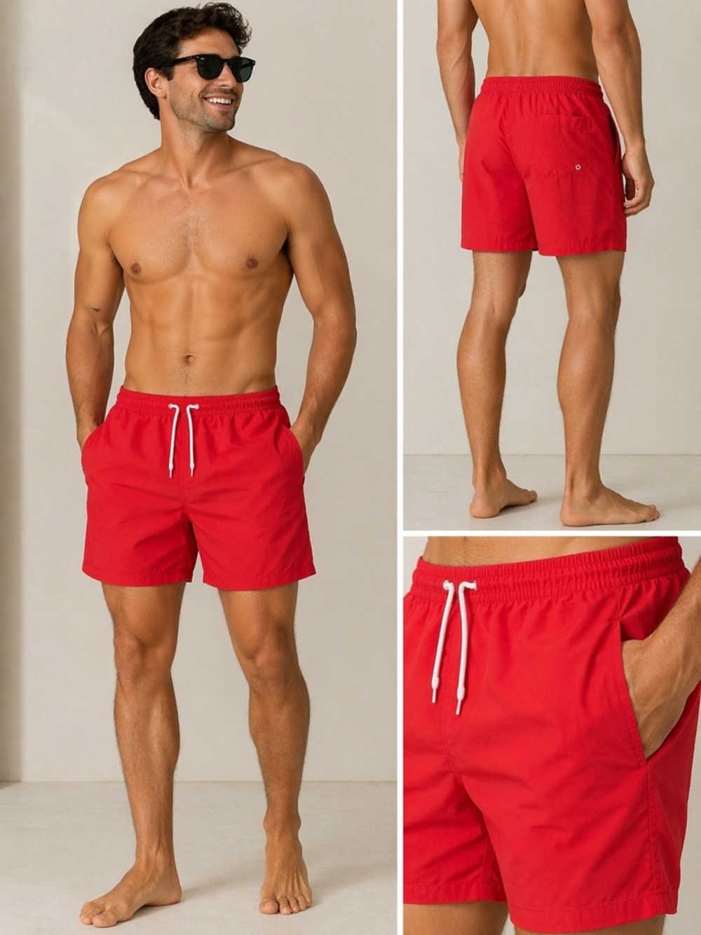 ☀️Old Navy  Red Swim Trunks Men’s Size large NWT Drawstring Swim Shorts
